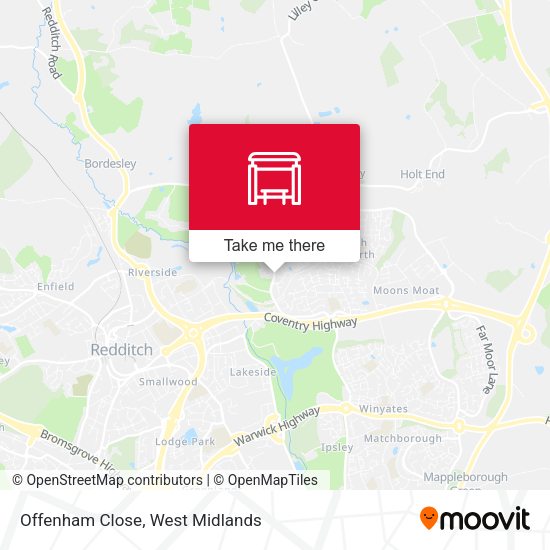 Offenham Close map