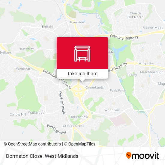 Dormston Close map