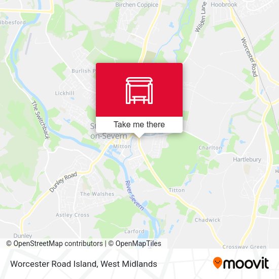 Worcester Road Island map