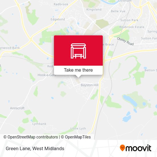 Green Lane map