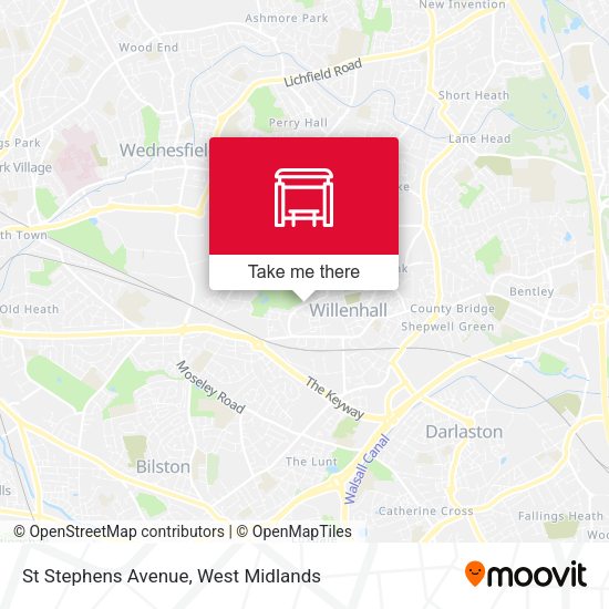 St Stephens Avenue map