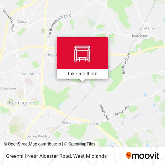 Greenhill Near Alcester Road map