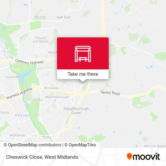 Cheswick Close map