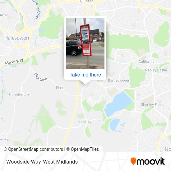Woodside Way map