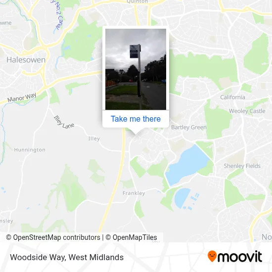 Woodside Way map