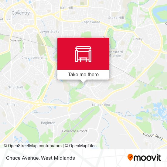 Chace Avenue map