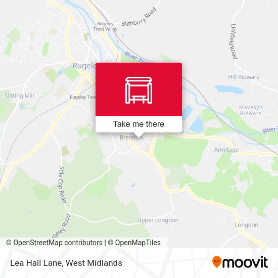 Lea Hall Lane map