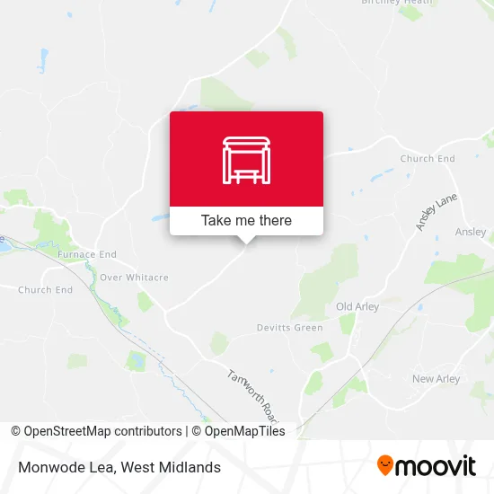 Monwode Lea map