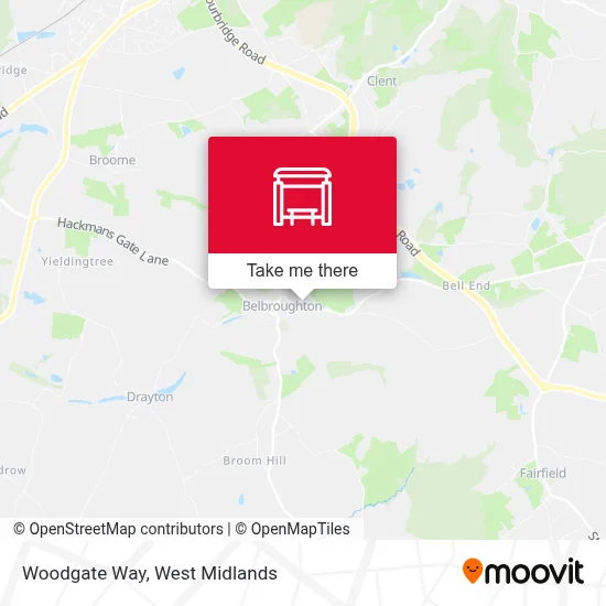 Woodgate Way map