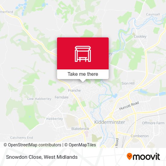Snowdon Close map