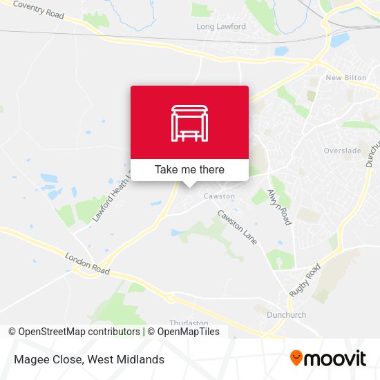 Magee Close map
