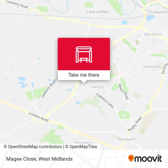 Magee Close map