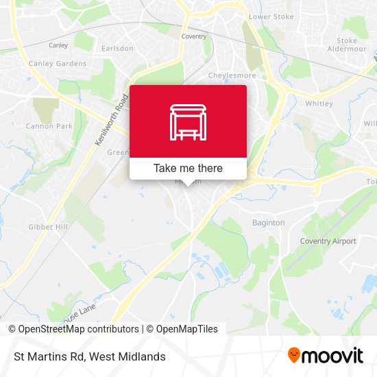 St Martins Rd map