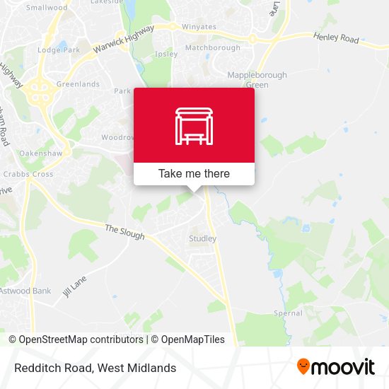 Redditch Road map