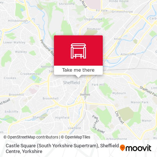 Castle Square (South Yorkshire Supertram), Sheffield Centre map