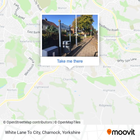 White Lane (South Yorkshire Supertram), Charnock map