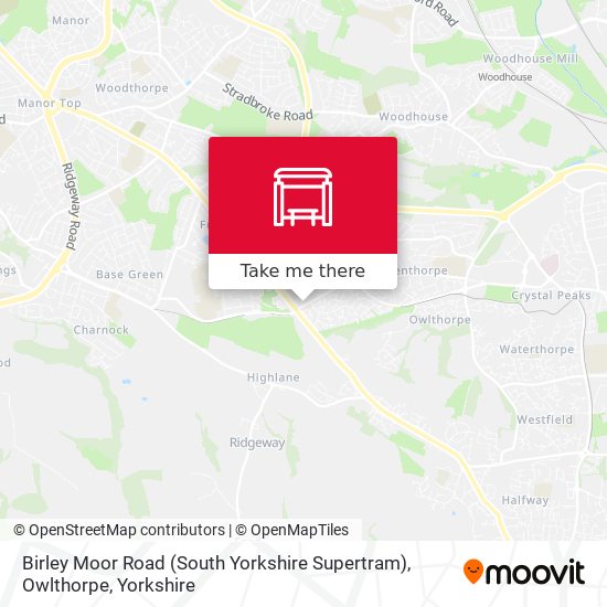 Birley Moor Road (South Yorkshire Supertram), Owlthorpe map