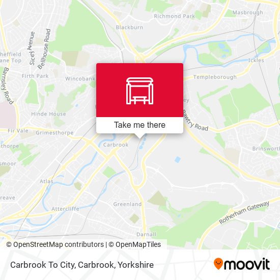 Carbrook (South Yorkshire Supertram), Carbrook map