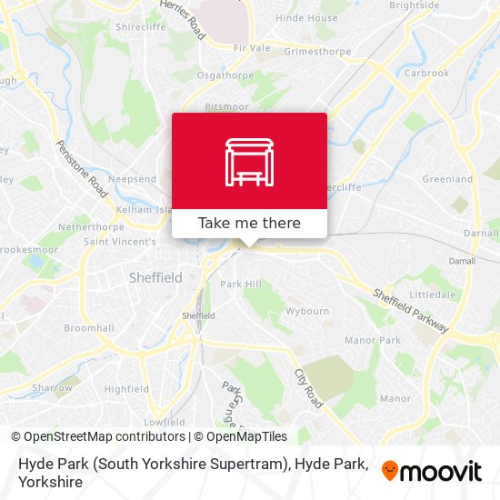 Hyde Park (South Yorkshire Supertram), Hyde Park map