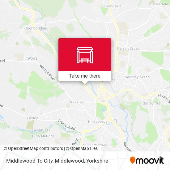 Middlewood To City, Middlewood map
