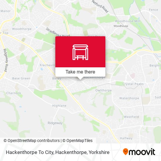 Hackenthorpe (South Yorkshire Supertram), Hackenthorpe map