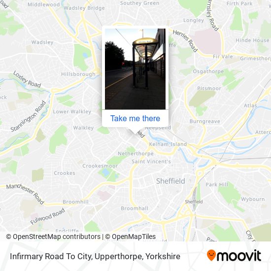 Infirmary Road (South Yorkshire Supertram), Upperthorpe map