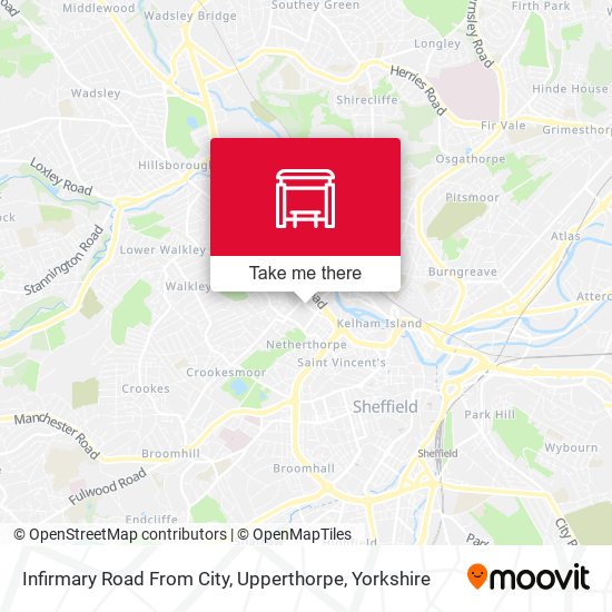 Infirmary Road (South Yorkshire Supertram), Upperthorpe map