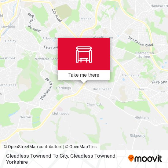 Gleadless Townend To City, Gleadless Townend map
