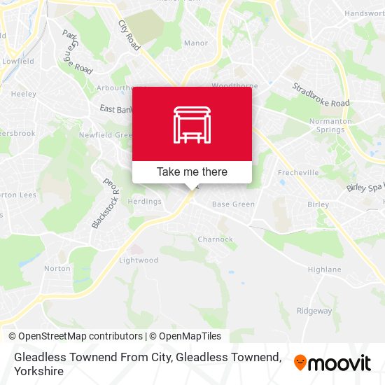 Gleadless Townend (South Yorkshire Supertram), Gleadless Townend map