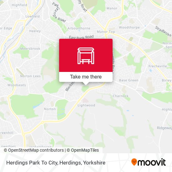 Herdings Park (South Yorkshire Supertram), Herdings map