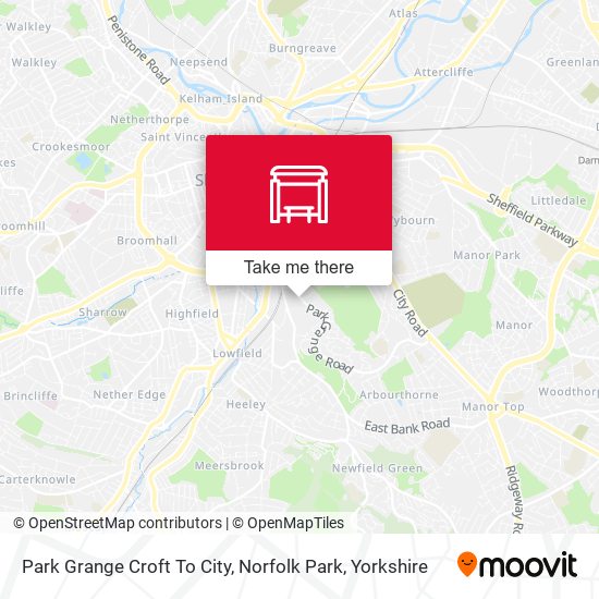 Park Grange Croft To City, Norfolk Park map