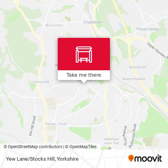 Yew Lane/Stocks Hill map