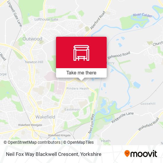 Neil Fox Way Blackwell Crescent map