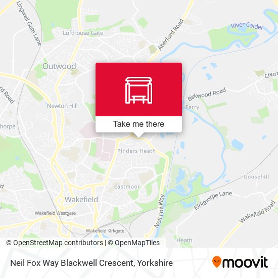 Neil Fox Way Blackwell Crescent map