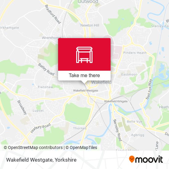 Wakefield Westgate map