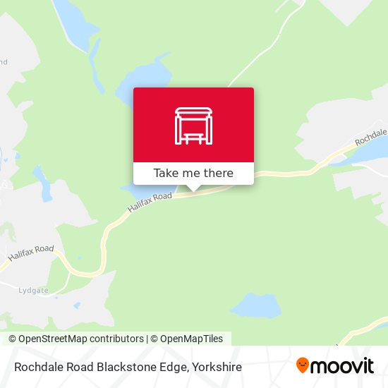 Rochdale Road Blackstone Edge map