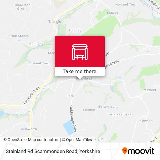 Stainland Rd Scammonden Road map