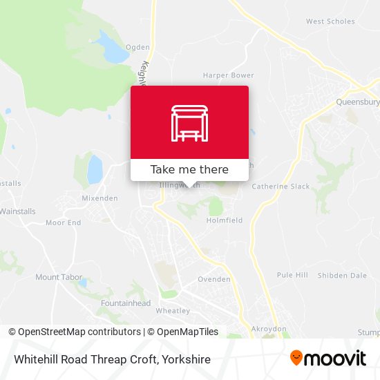 Whitehill Road Threap Croft map