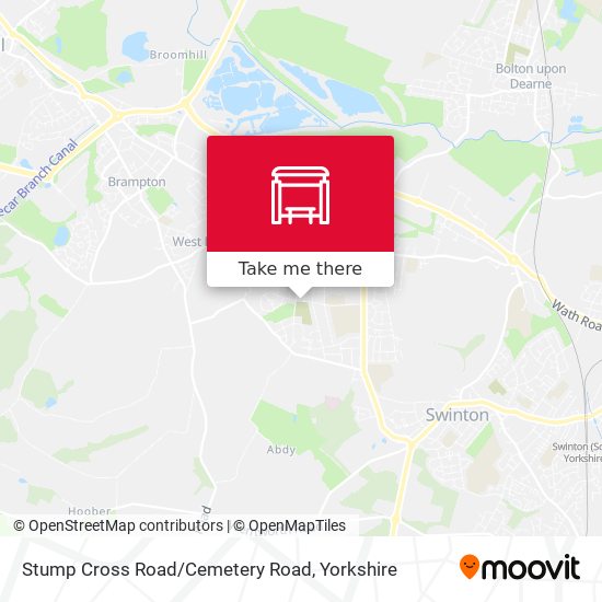 Stump Cross Road/Cemetery Road map