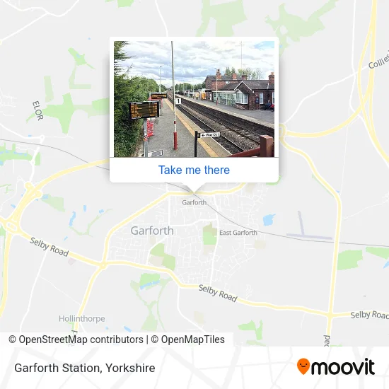 Garforth Station map