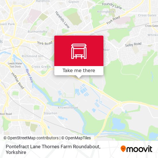 Pontefract Lane Thornes Farm Roundabout map