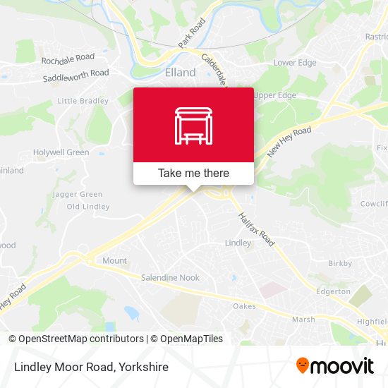 Lindley Moor Road map