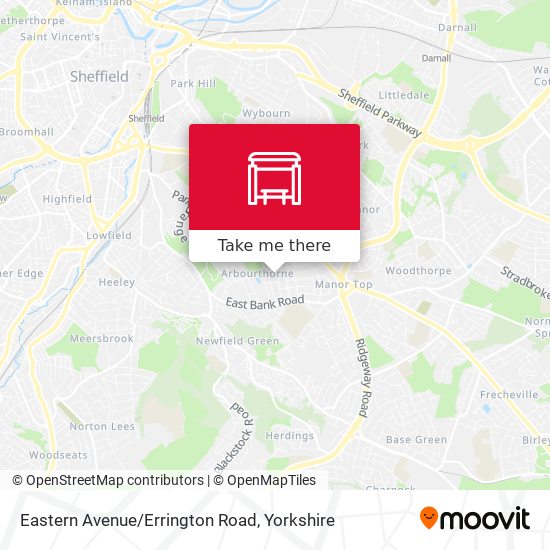 Eastern Avenue/Errington Road map