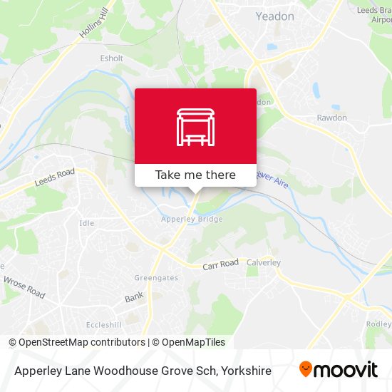 Apperley Lane Woodhouse Grove Sch map