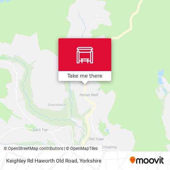 Keighley Rd Haworth Old Road map