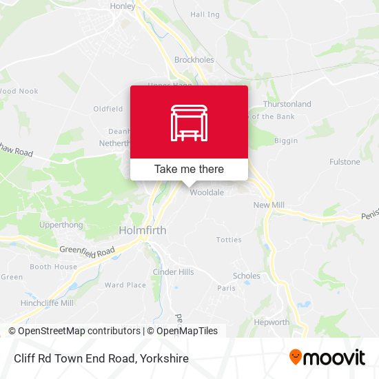 Cliff Rd Town End Road map