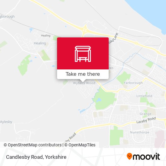 Candlesby Road map