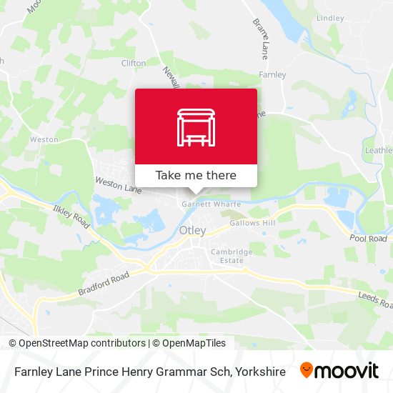 Farnley Lane Prince Henry Grammar Sch map