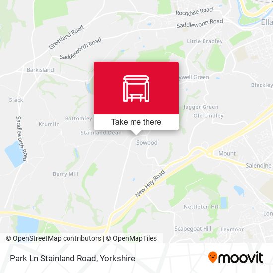 Park Ln Stainland Road map