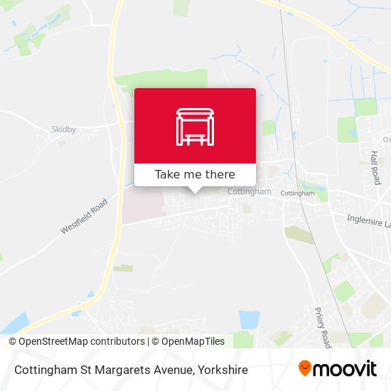 Cottingham St Margarets Avenue map